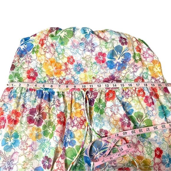 ALL THINGS MOCHI Kona Floral Bardot Chiffon Maxi Dress M - Picture 14 of 16